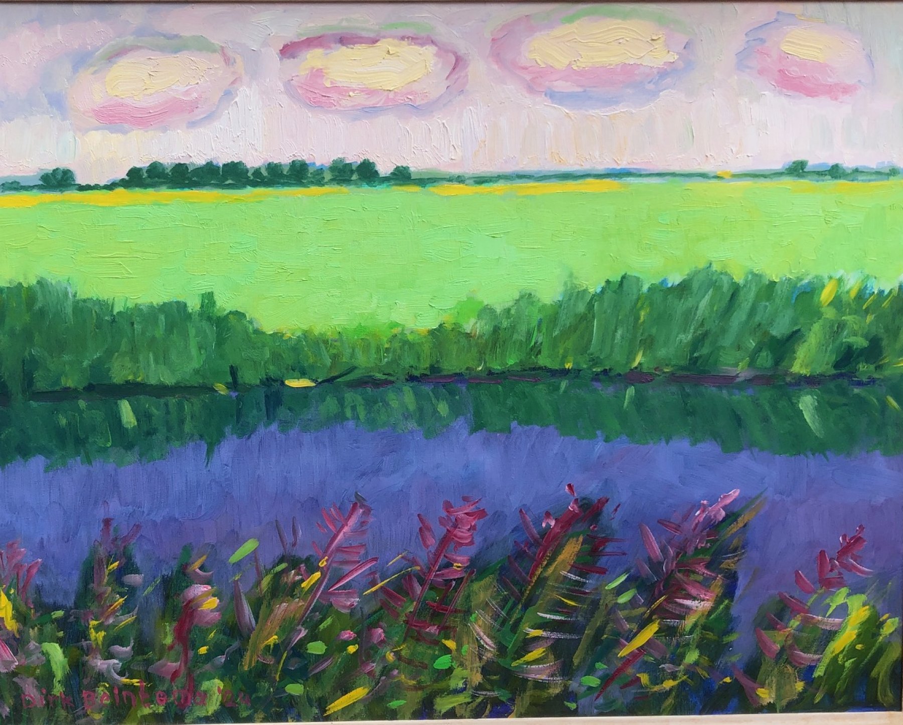 Oil on canvas: Bij de Canterlandseweg van Dirk Beintema kopen? Kunst Bij de Canterlandseweg van Dirk Beintema kopen?