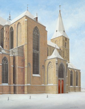 Bovenkerk Kampen in de sneeuw