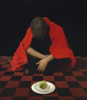 A.  Herk, van > Don Clarke/ Contemplation (man met bord en appel) kopen?
