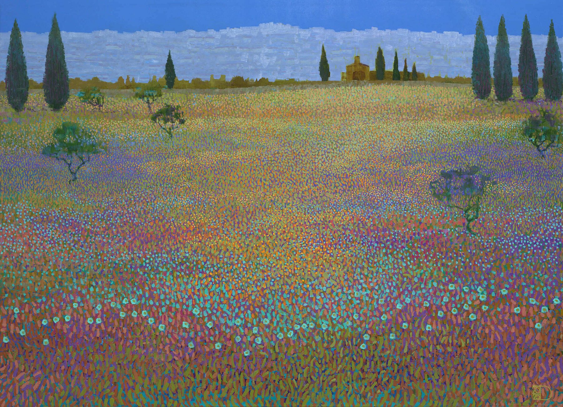 Olieverf op paneel: En Provence van Ton Dubbeldam kopen? Kunst En Provence van Ton Dubbeldam kopen?