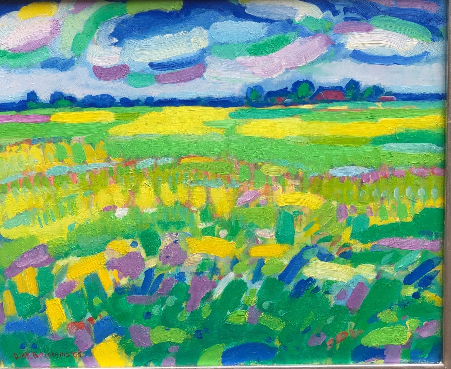 Oil on canvas: Landschap bij Waakens van Dirk Beintema kopen? Kunst Landschap bij Waakens van Dirk Beintema kopen?