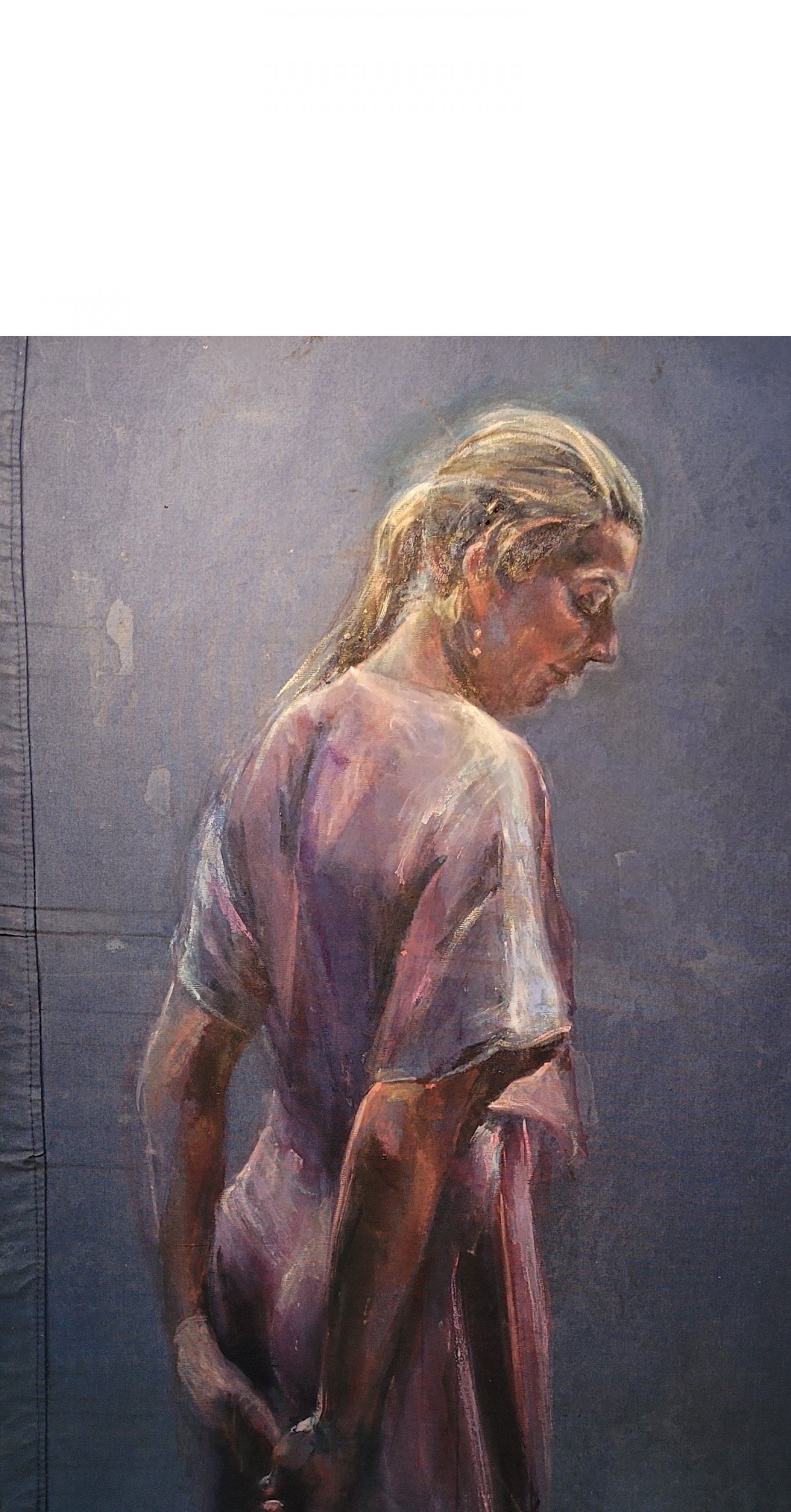 Olieverf op doek: Vrouw in roze jurk van Sam Drukker kopen? Kunst Vrouw in roze jurk van Sam Drukker kopen?
