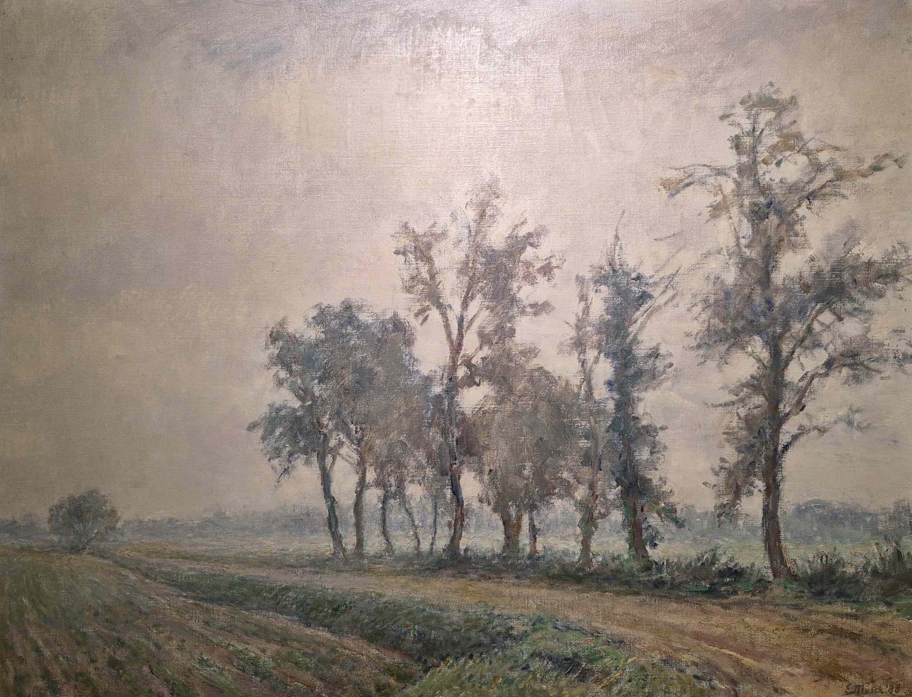 Olieverf op doek: Weg over de zuides van Westerbork van Evert Musch kopen? Kunst Weg over de zuides van Westerbork van Evert Musch kopen?